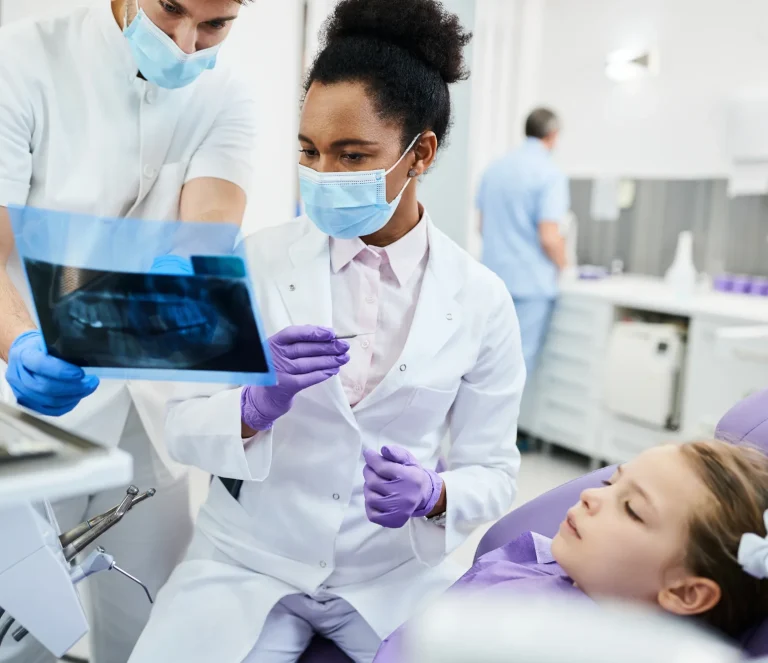 Pediatric dental checkup visit