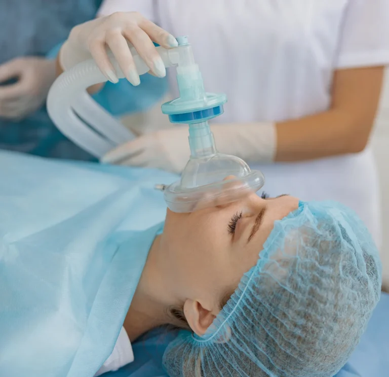 Dentist preparing sedation treatment