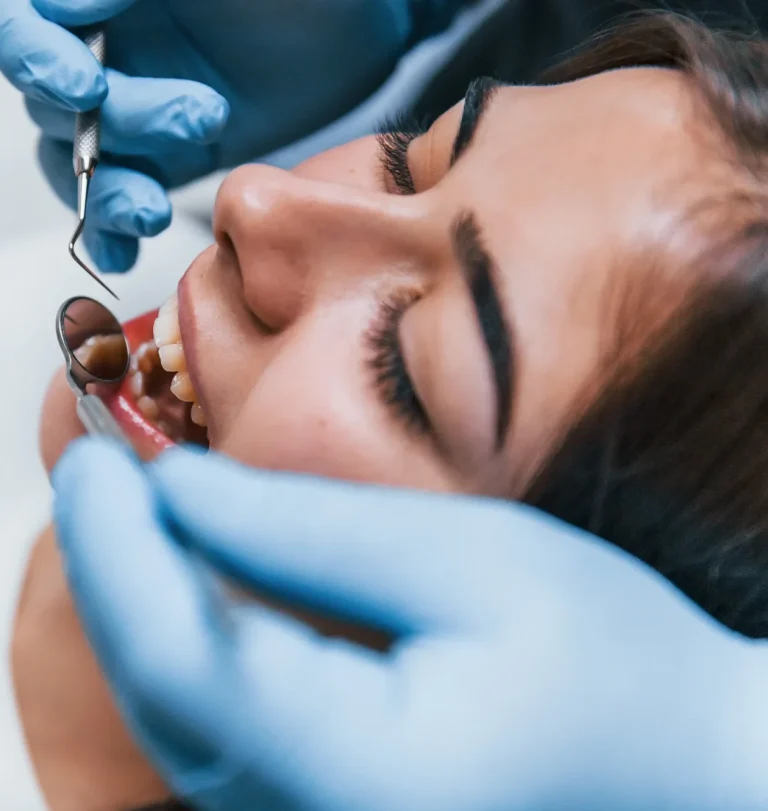 Dentist performing restorative treatment