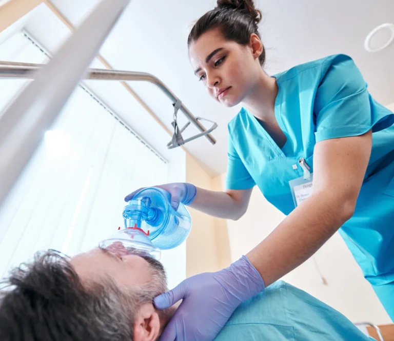 Dentist providing sedation dentistry