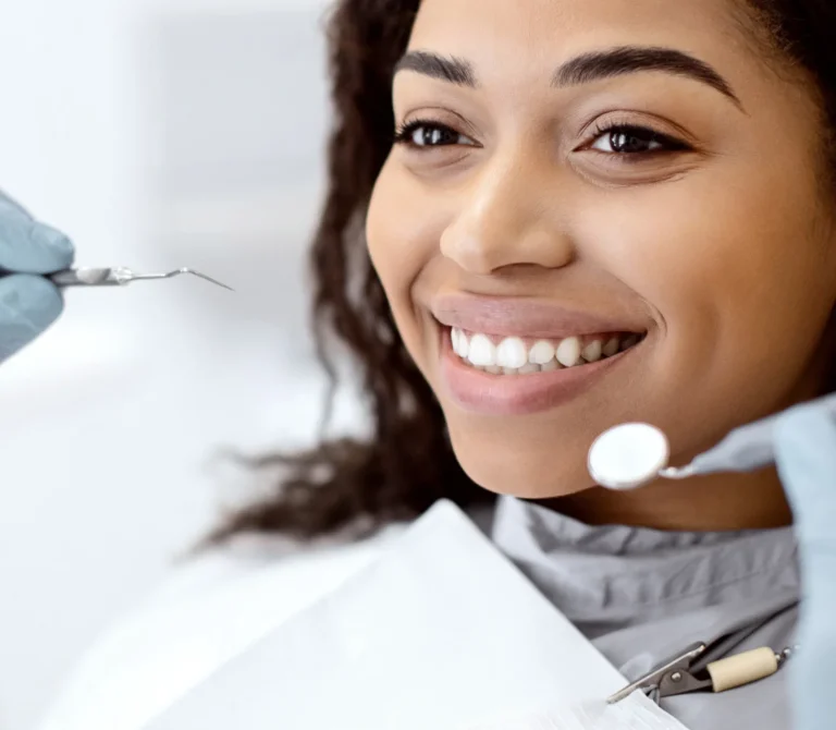 Dental restoration patient smile