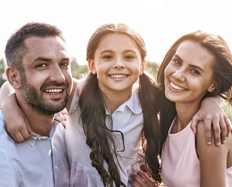 Family dental care concept